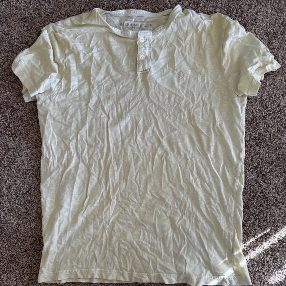 American Eagle Outfitters Light Yellow Tee
